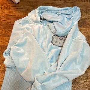 Blue hello Kitty, forever 21 zipper up sweatshirt